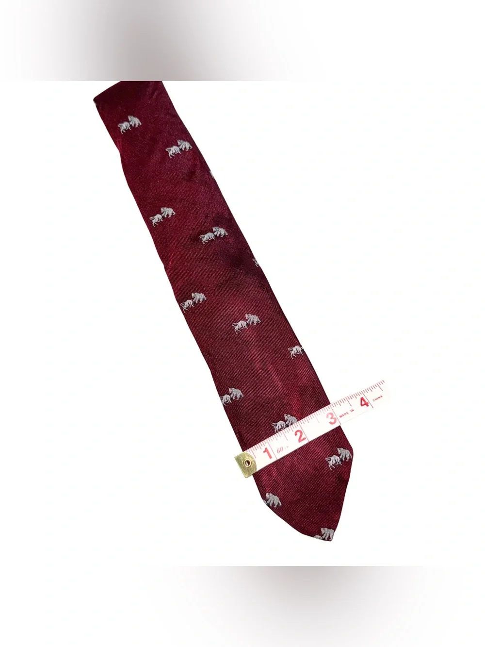 Men's Burgundy Patterned Neck Tie‎